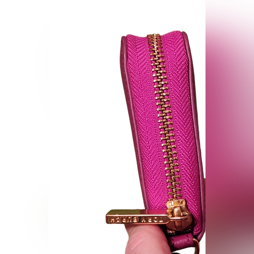 Tory Burch Fuschia Wristlet Zippy Wallet - Picture 5 of 12